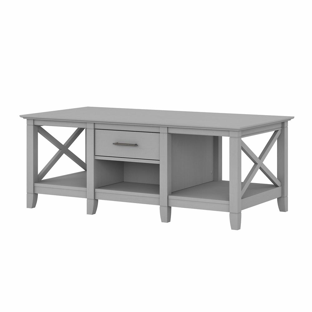 Key West Coffee Table with Storage in Cape Cod Gray. Picture 1