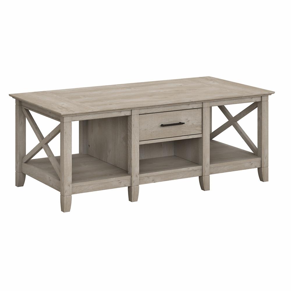 Key West Coffee Table with Storage in Washed Gray. Picture 1