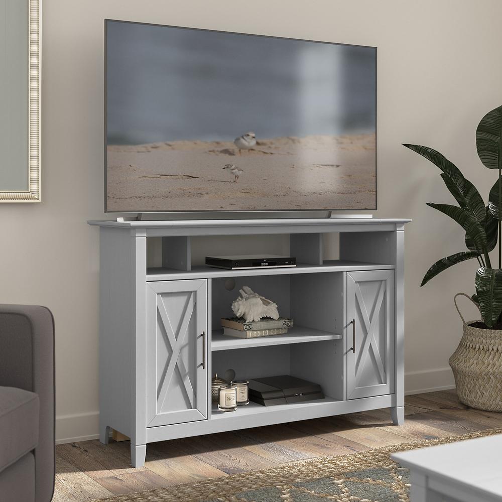 Bush Furniture Key West Tall TV Stand for 55 Inch TV, Cape Cod Gray. Picture 2