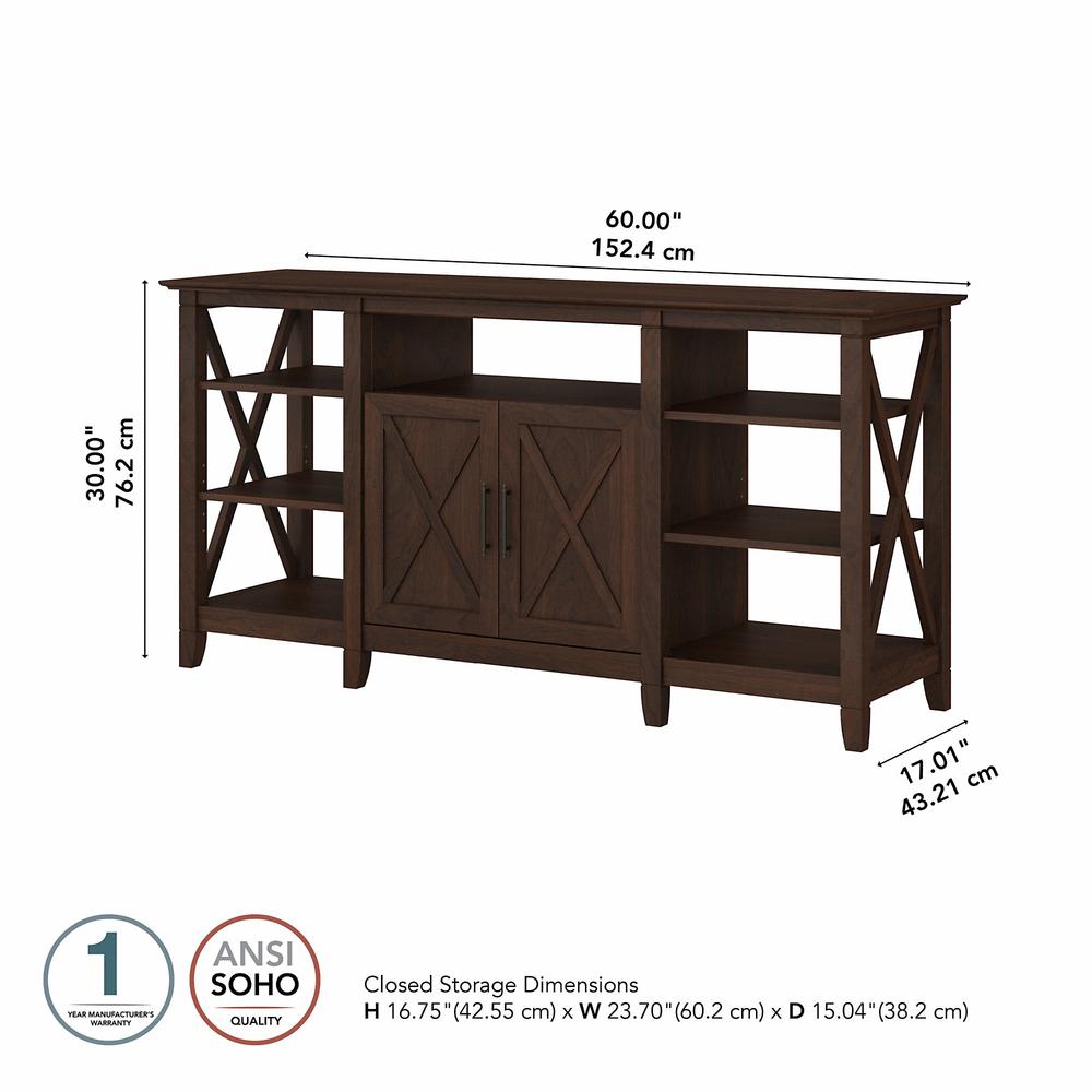 Key West Tall TV Stand for 65 Inch TV in Bing Cherry. Picture 5
