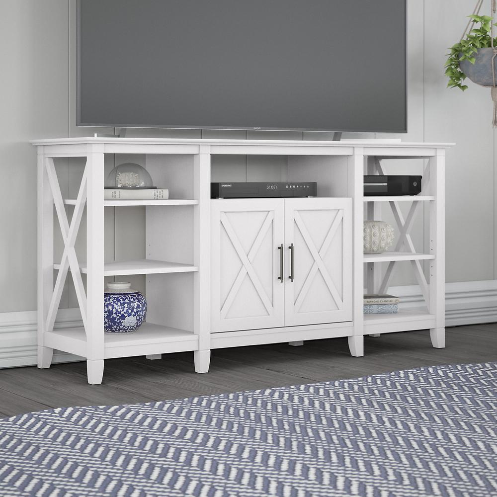 Key West Tall TV Stand for 65 Inch TV in Pure White Oak. Picture 2