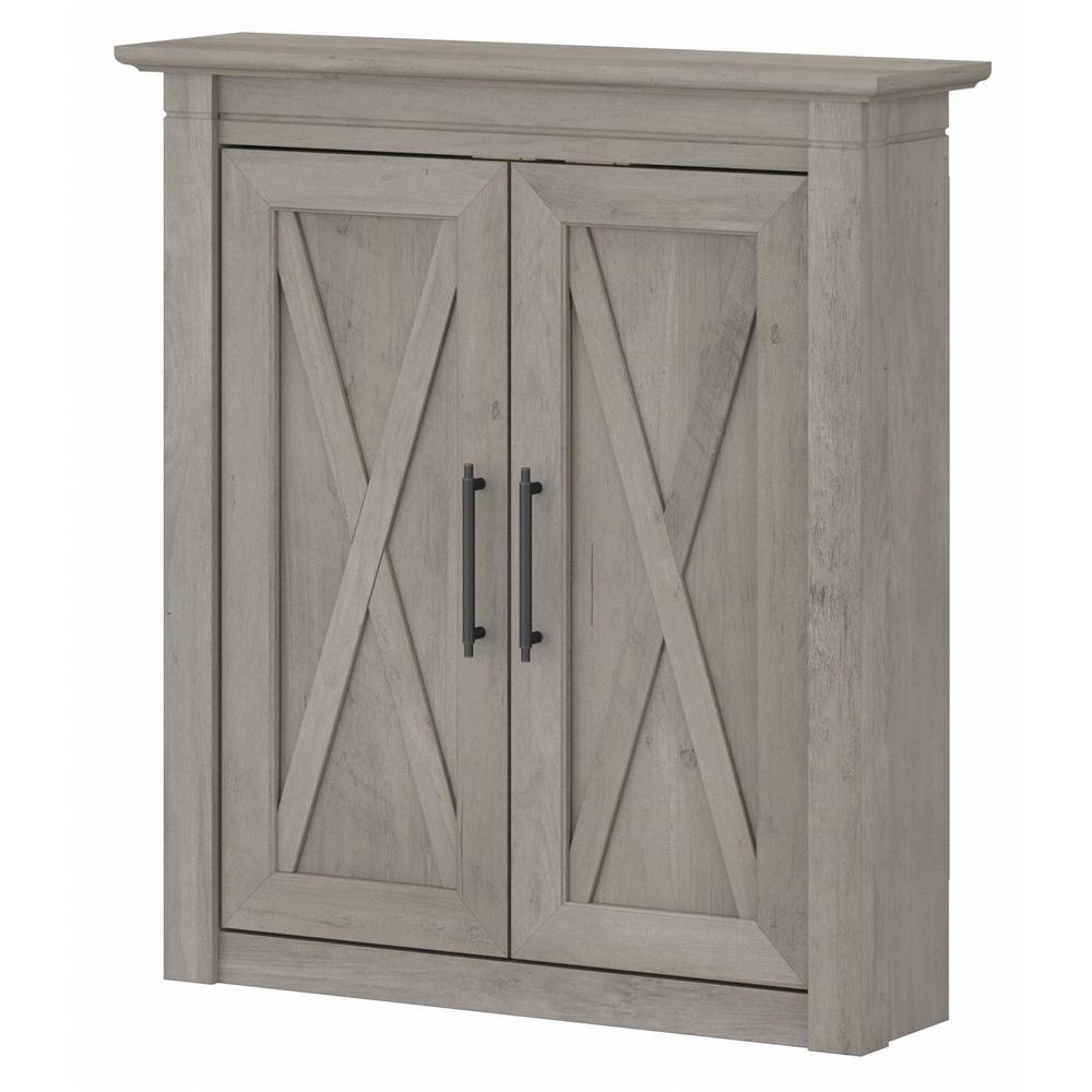 Key West Bathroom Wall Cabinet with Doors in Driftwood Gray. Picture 1