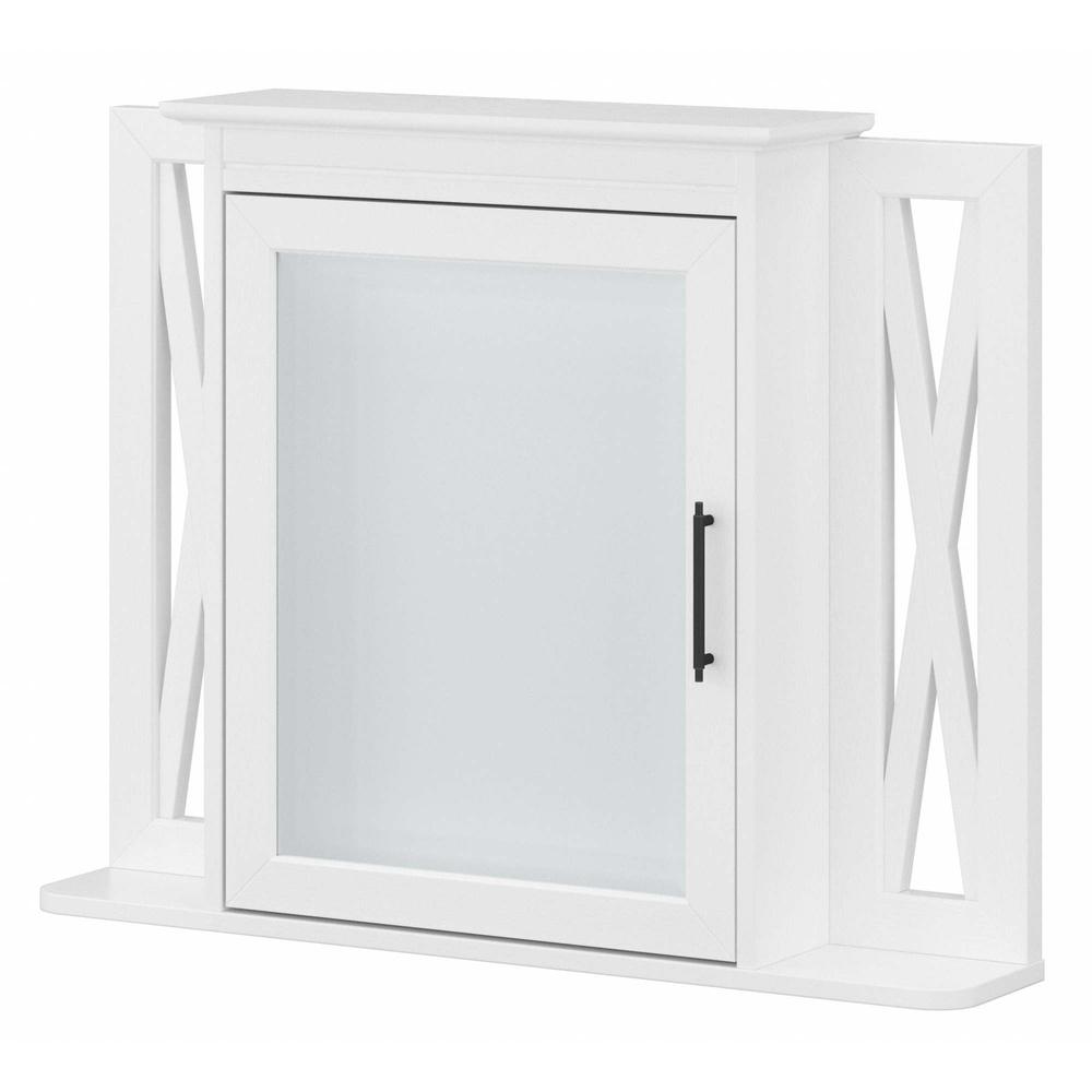 Key West Bathroom Medicine Cabinet with Mirror in White Ash. Picture 1