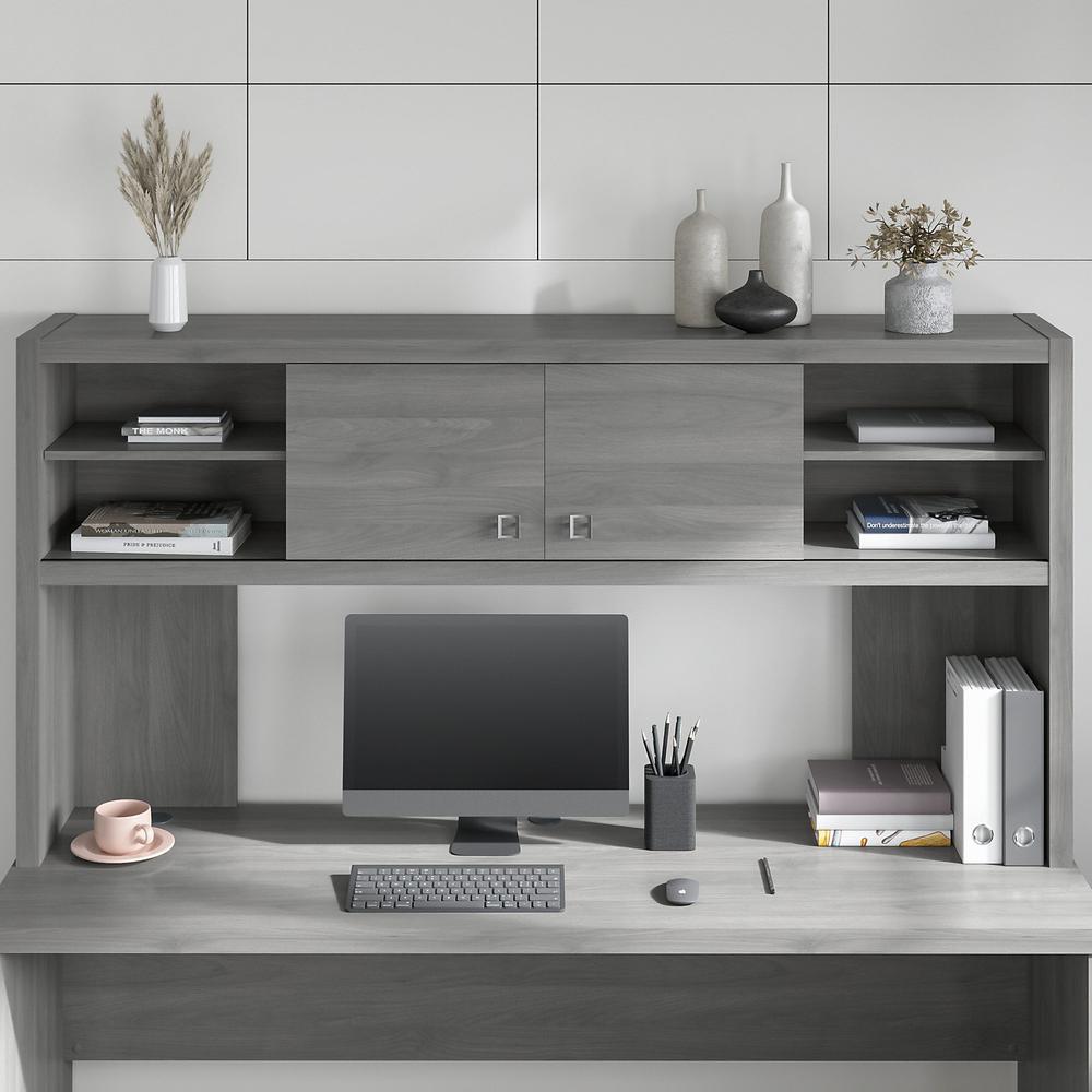 Echo 72W Desk Hutch in Modern Gray. Picture 2