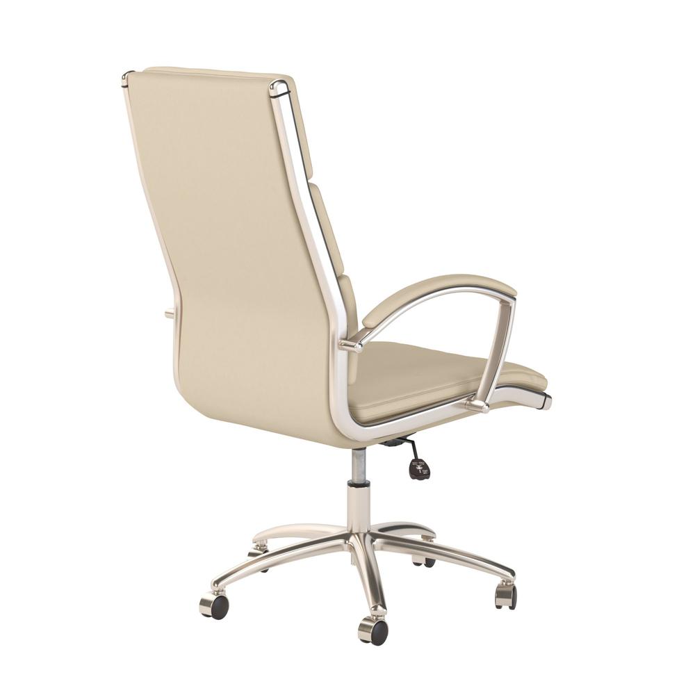 Move 40 Series High Back Leather Executive Office Chair - Antique White Leather. Picture 2