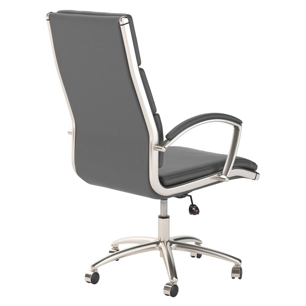 Move 40 Series High Back Leather Executive Office Chair - Dark Gray Leather. Picture 2