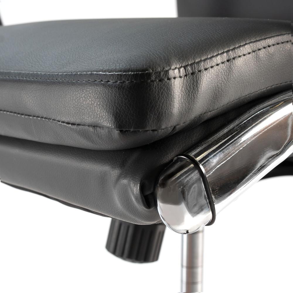 Move 40 Series High Back Leather Executive Office Chair - Dark Gray Leather. Picture 5