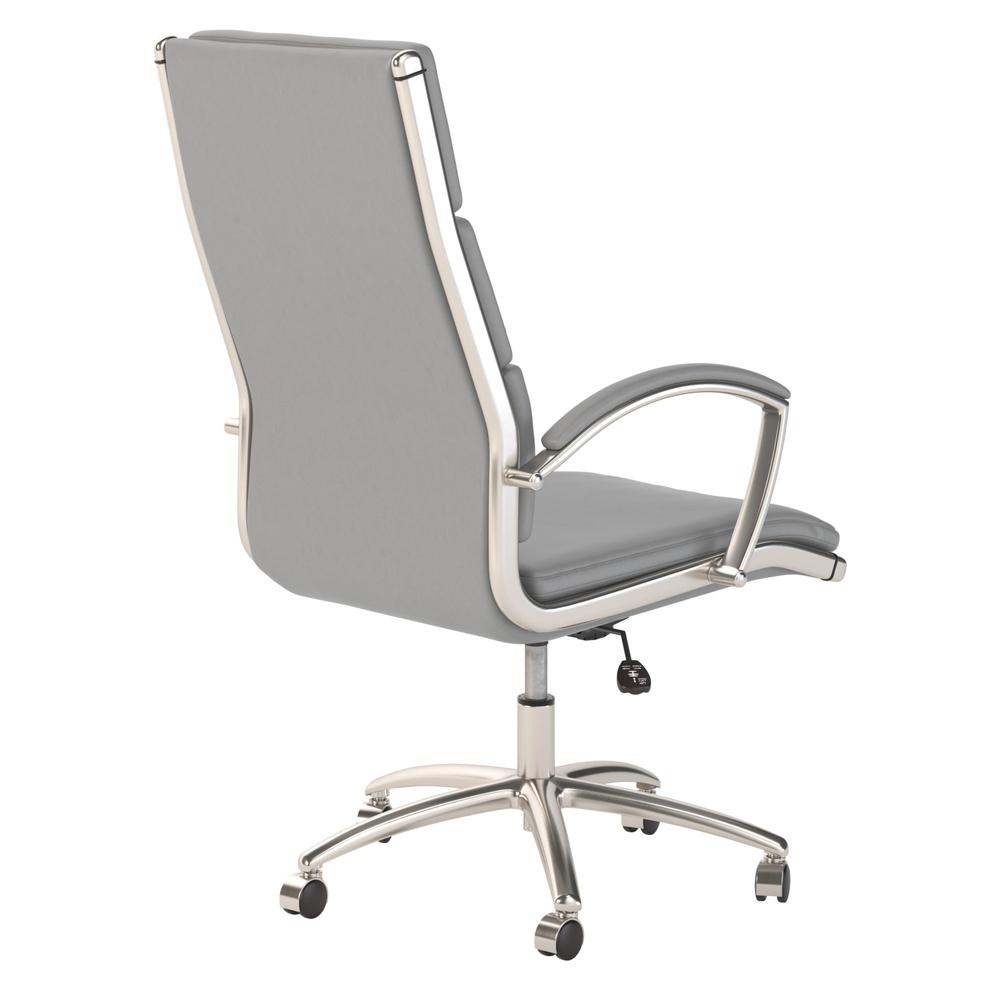 Move 40 Series High Back Leather Executive Office Chair - Light Gray Leather. Picture 2