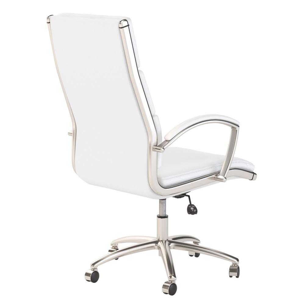 Move 40 Series High Back Leather Executive Office Chair - White Leather. Picture 2