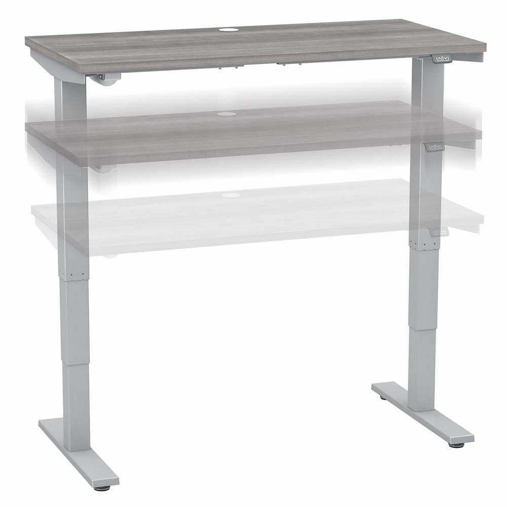 Move 40 Series by Bush Business Furniture 48W x 24D Electric Height Adjustable Standing Desk - Platinum Gray/Cool Gray Metallic. Picture 1
