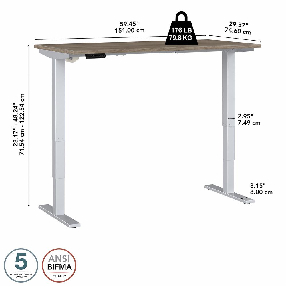 Move 40 Series - Bush Business Furniture Electric Height Adjustable Standing Desk. Picture 5
