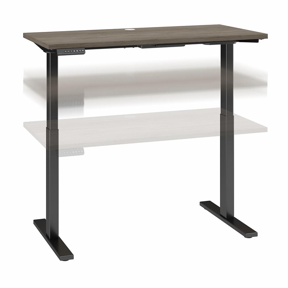 Move 60 Series by Bush Business Furniture 48W x 24D Height Adjustable Standing Desk , Modern Hickory/Black Powder Coat. Picture 1