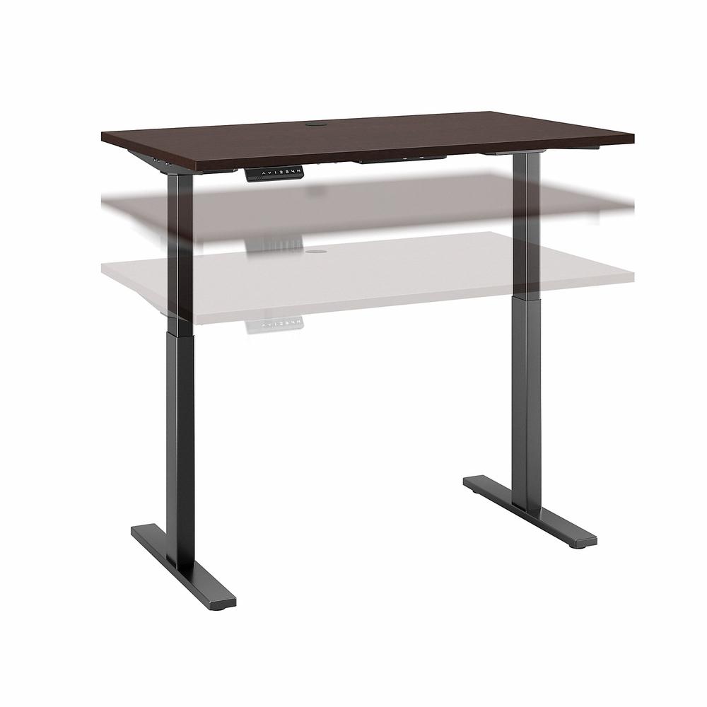 Move 60 Series by Bush Business Furniture 48W x 24D Height Adjustable Standing Desk, Mocha Cherry/Black Powder Coat. The main picture.