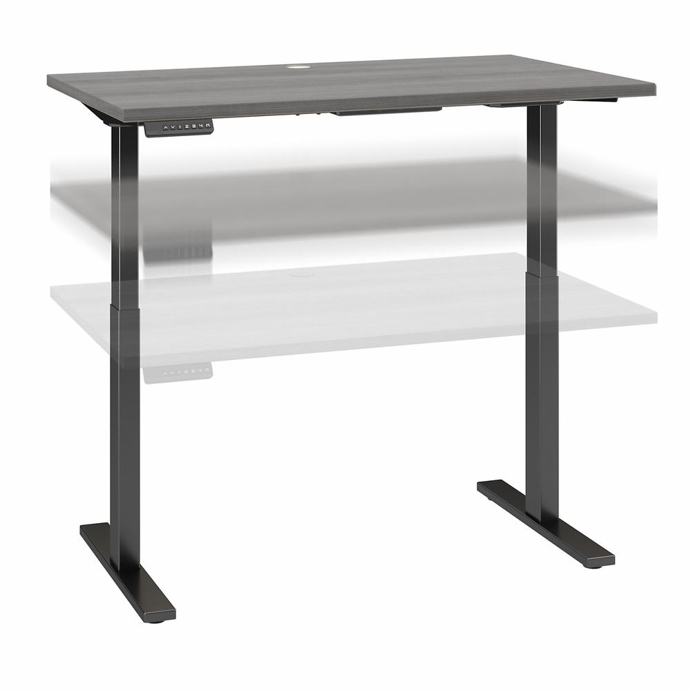 Move 60 Series by Bush Business Furniture 48W x 24D Electric Height Adjustable Standing Desk - Platinum Gray/Black Powder Coat. Picture 1