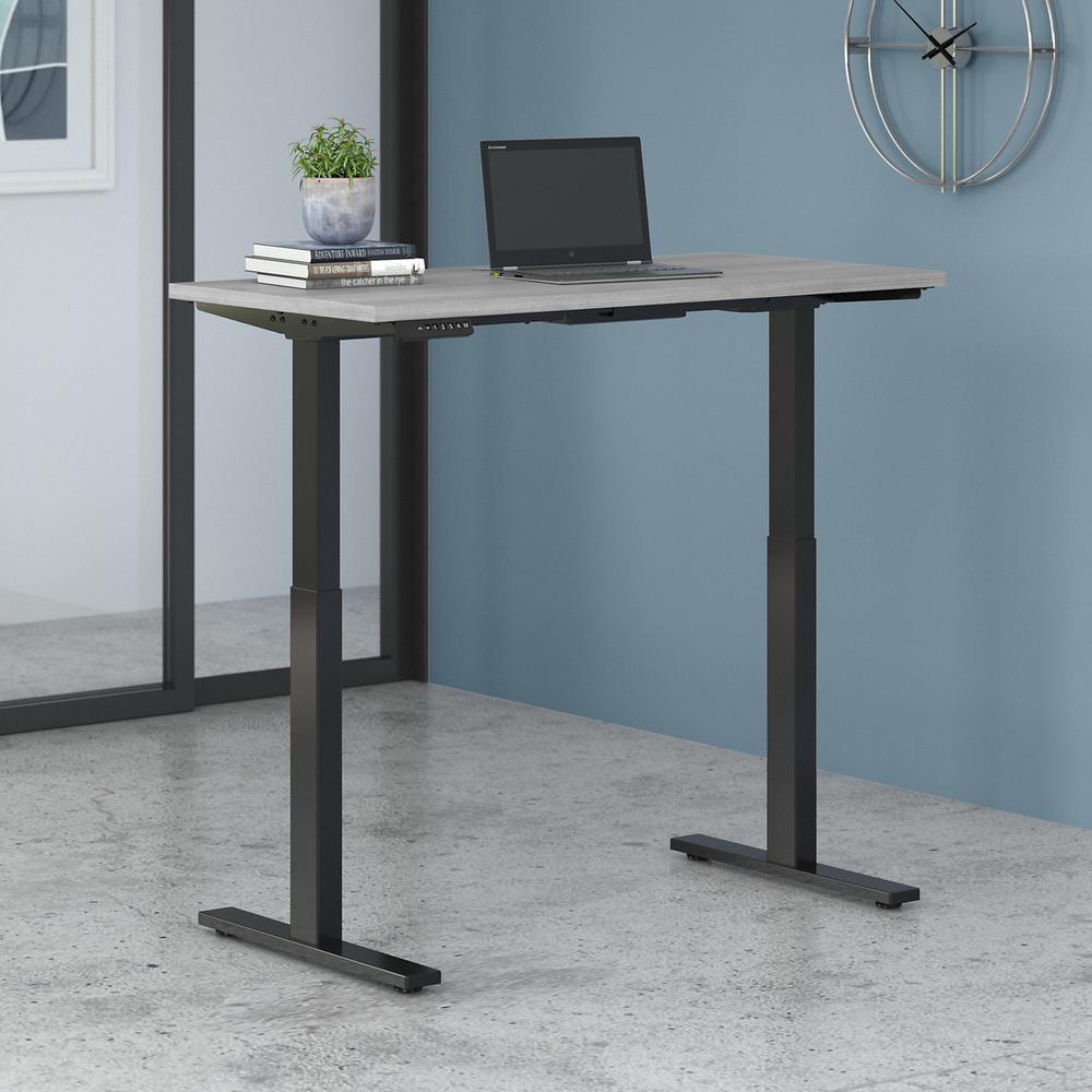 Move 60 Series by Bush Business Furniture 48W x 24D Electric Height Adjustable Standing Desk - Platinum Gray/Black Powder Coat. Picture 2