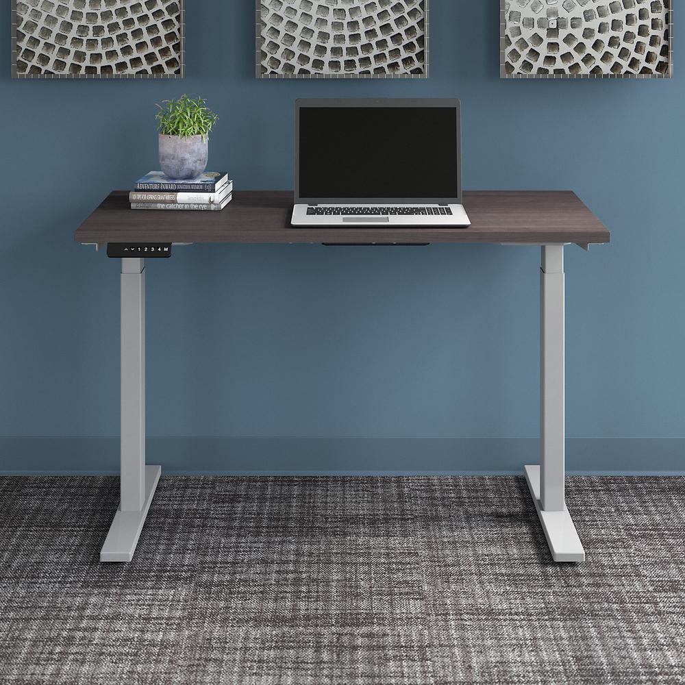 Move 60 Series by Bush Business Furniture 48W x 24D Height Adjustable Standing Desk , Storm Gray/Cool Gray Metallic. Picture 2