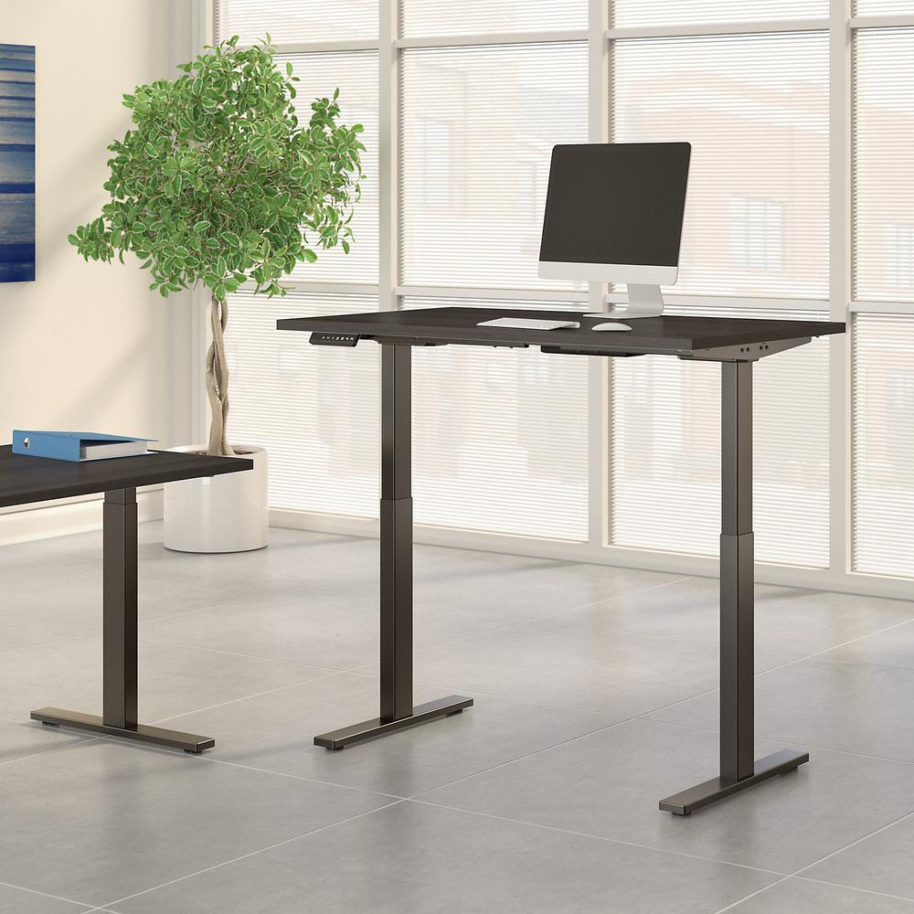 Move 60 Series by Bush Business Furniture 48W x 30D Height Adjustable Standing Desk, Storm Gray/Black Powder Coat. Picture 2
