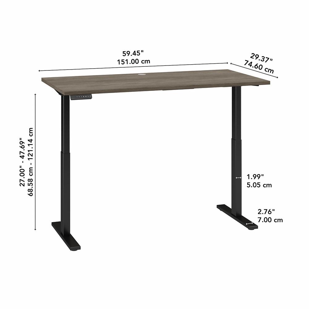 Move 60 Series by 60W x 30D Electric Height Adjustable Standing Desk. Picture 6