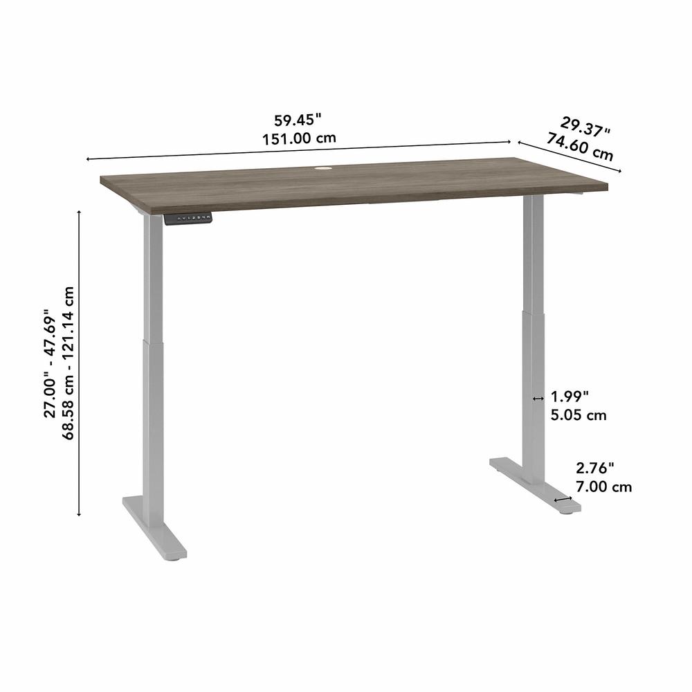 Move 60 Series by 60W x 30D Electric Height Adjustable Standing Desk. Picture 5