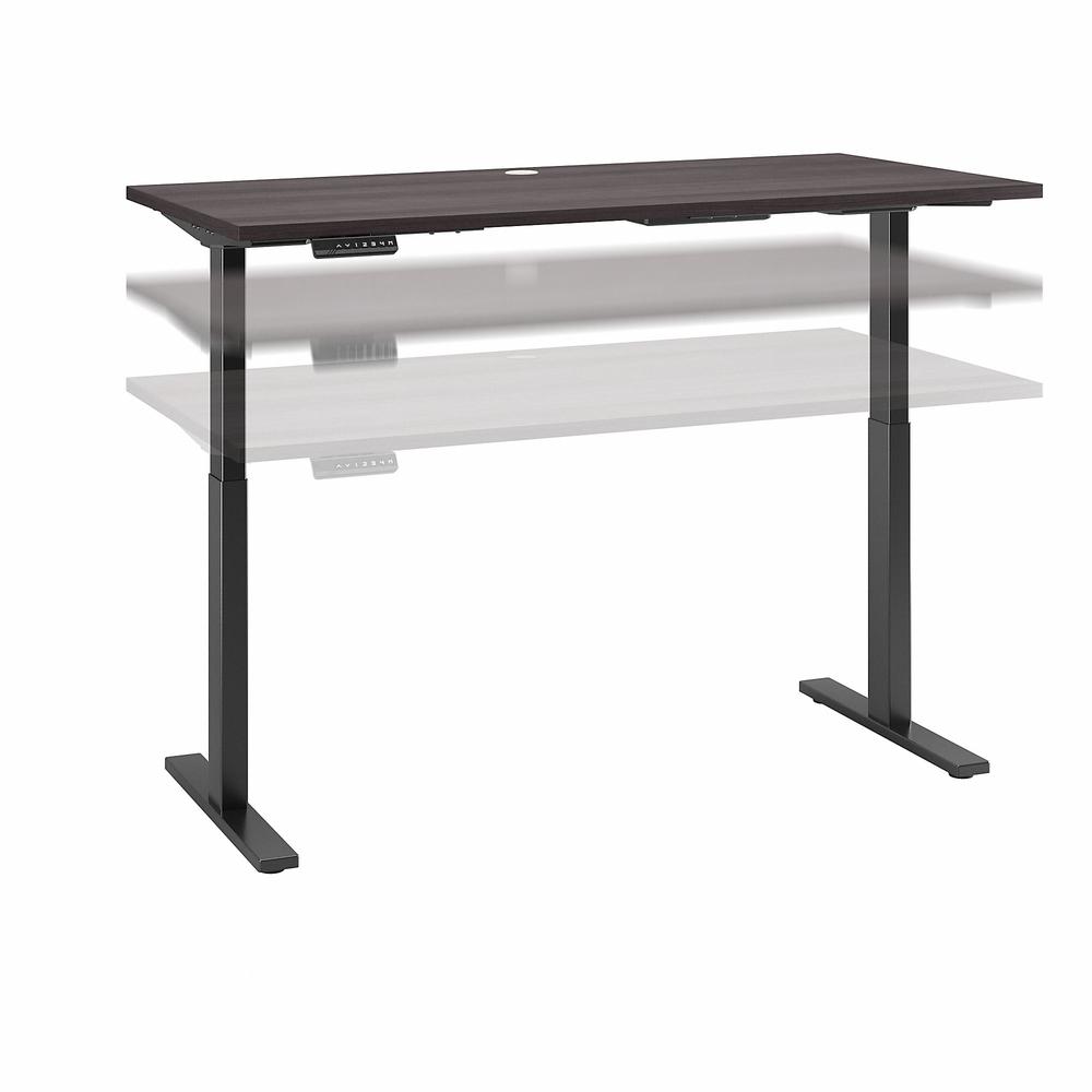 Move 60 Series by Bush Business Furniture 60W x 30D Height Adjustable Standing Desk, Storm Gray/Black Powder Coat. Picture 1