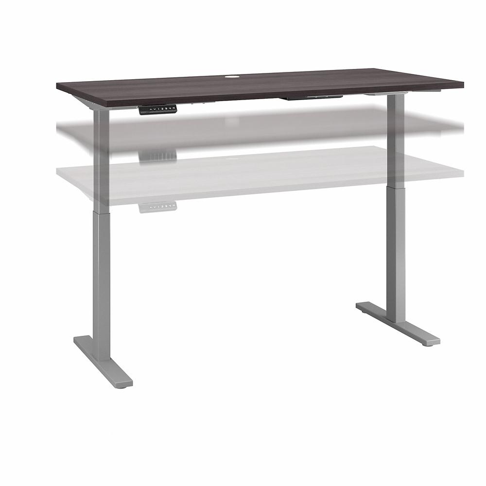 Move 60 Series by Bush Business Furniture 60W x 30D Height Adjustable Standing Desk, Storm Gray/Cool Gray Metallic. Picture 1