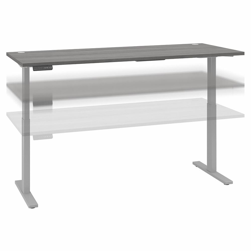Move 60 Series by Bush Business Furniture 72W x 30D Height Adjustable Standing Desk , Platinum Gray/Cool Gray Metallic. Picture 1