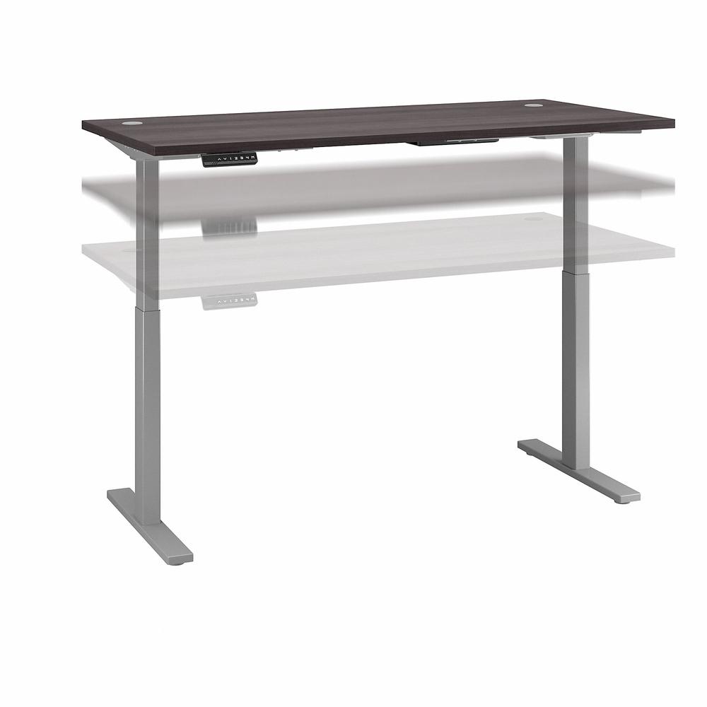 Move 60 Series by Bush Business Furniture 72W x 30D Height Adjustable Standing Desk, Storm Gray/Cool Gray Metallic. Picture 1