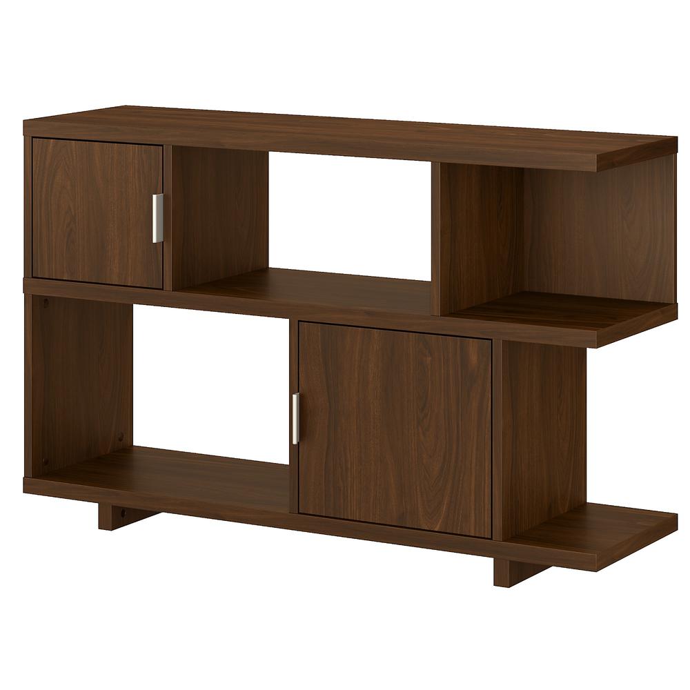 Madison Avenue Console Table with Storage, Modern Walnut. The main picture.
