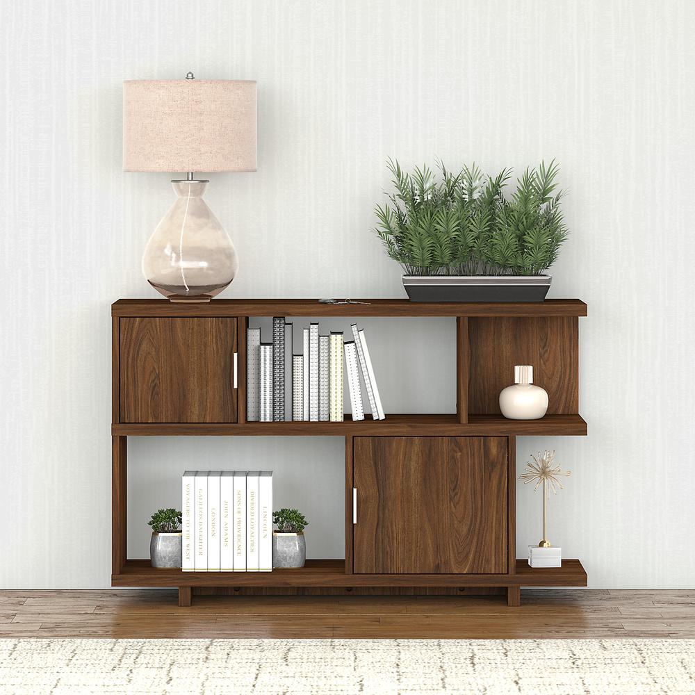 Madison Avenue Console Table with Storage, Modern Walnut. Picture 2