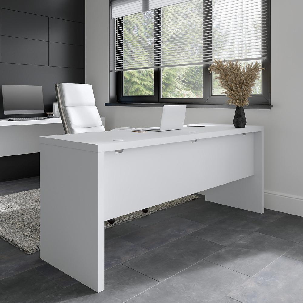 Office by kathy ireland® Echo 72W Computer Desk - Pure White. Picture 2