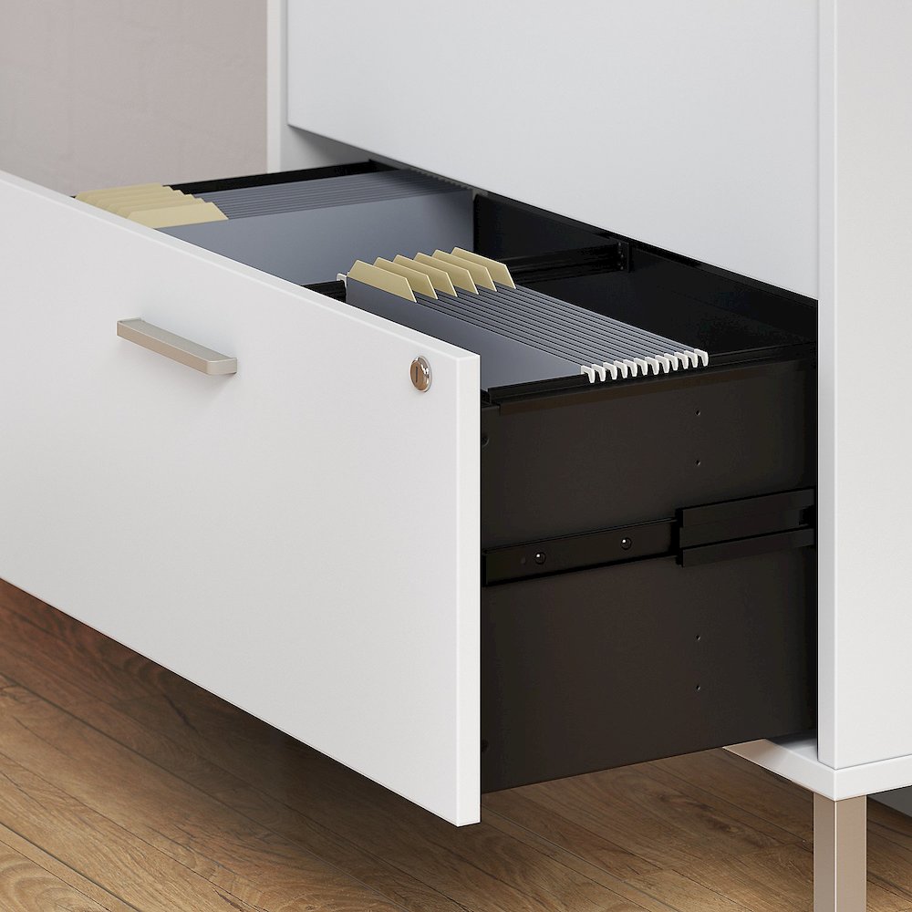 Method Lateral File with Hutch in White