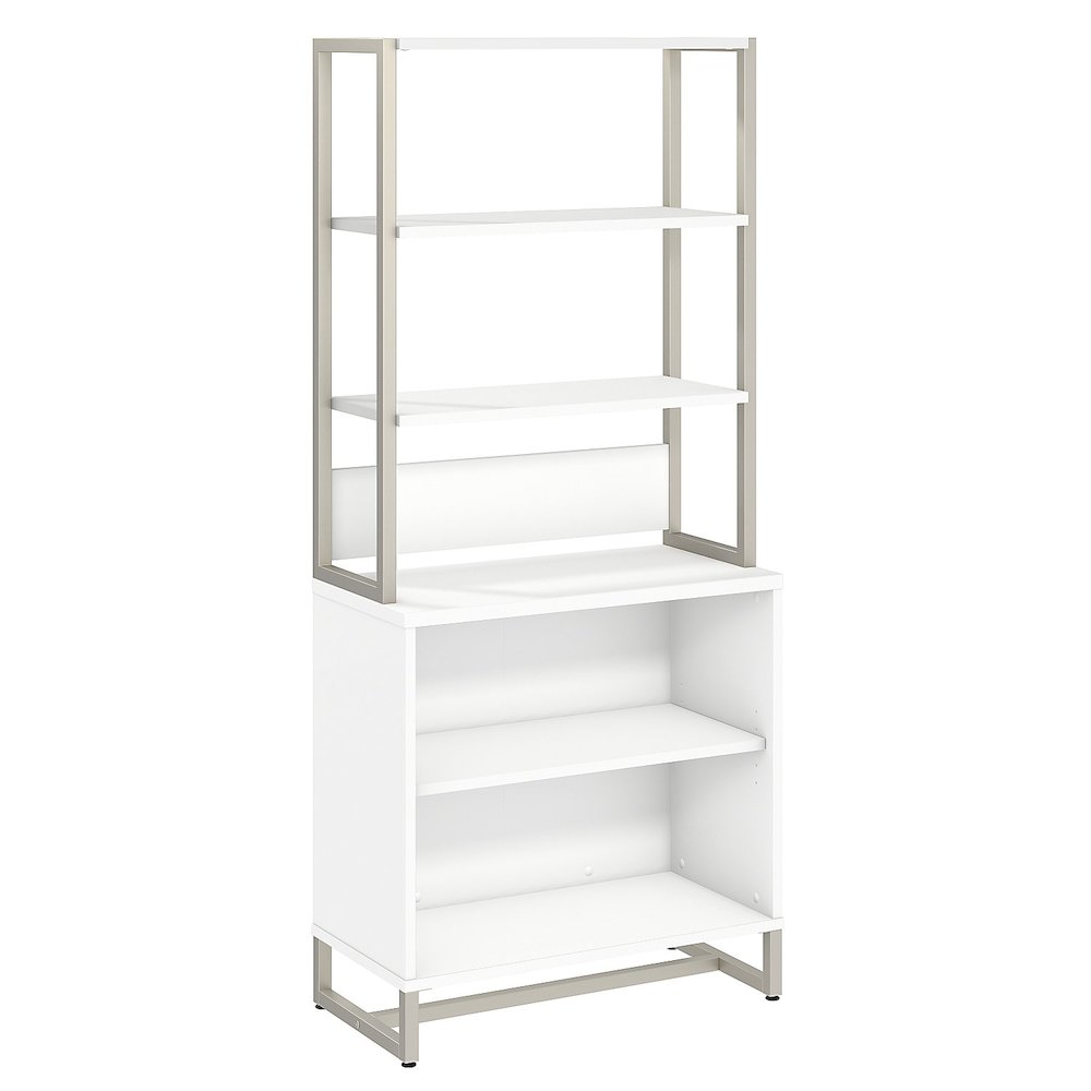 Method Bookcase with Hutch in White. Picture 1