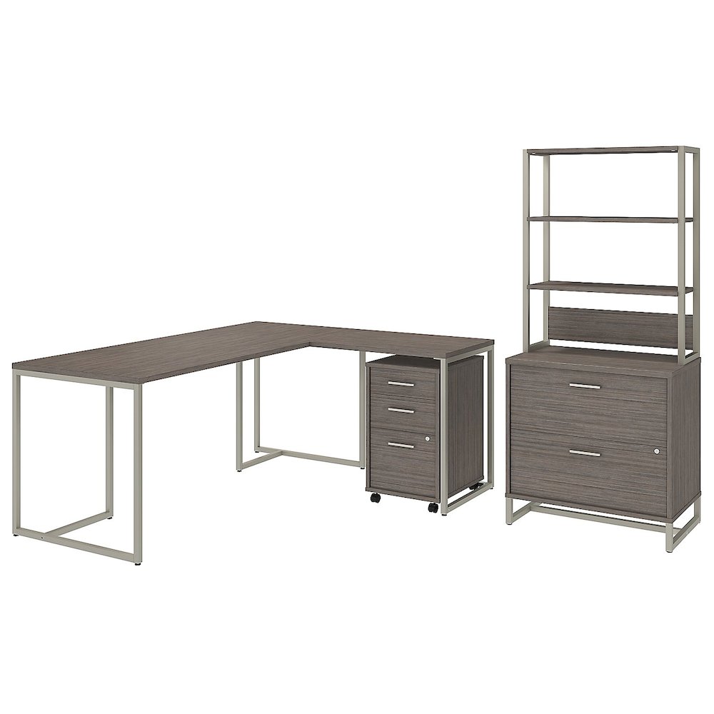 Method 72w L Shaped Desk With 30w Return File Cabinets And Hutch