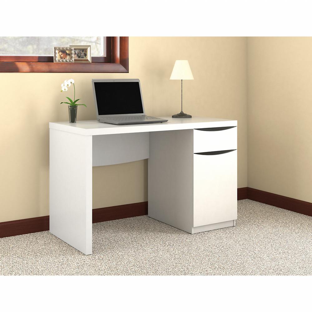 Bush Furniture Montrese Computer Desk, Pure White. Picture 2