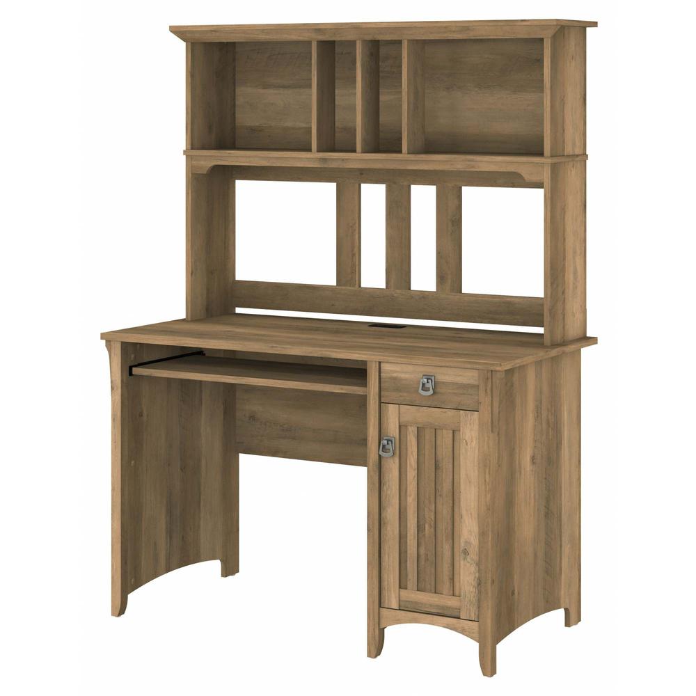 Salinas Small Computer Desk with Hutch in Reclaimed Pine. Picture 1