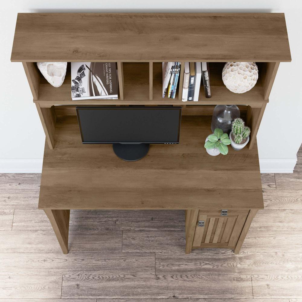 Salinas Small Computer Desk with Hutch in Reclaimed Pine. Picture 6