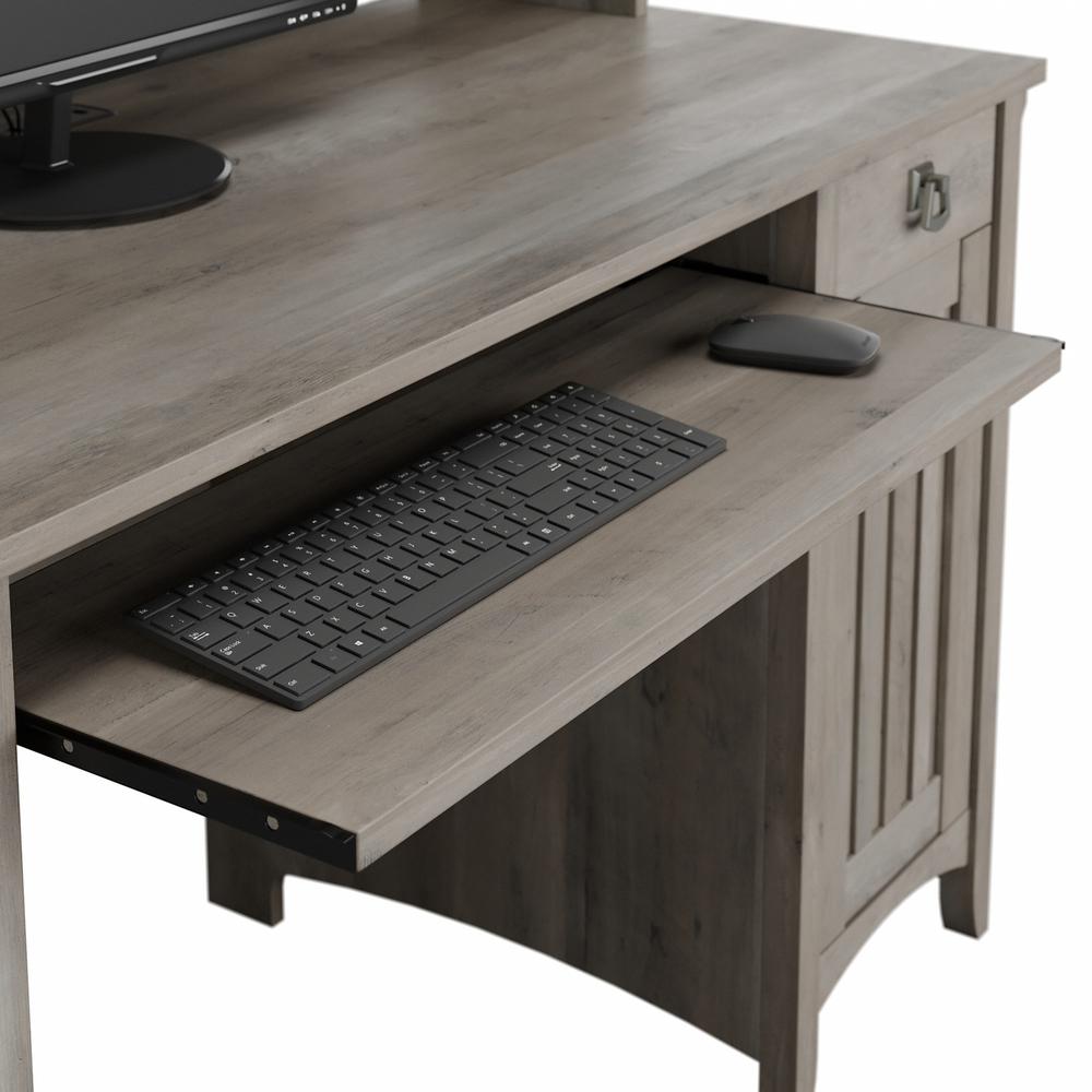 Bush Furniture Salinas Small Computer Desk with Hutch in Driftwood Gray. Picture 6