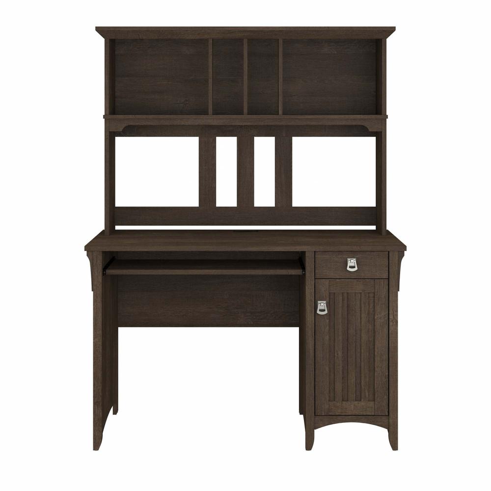 Salinas Small Computer Desk with Hutch in Ash Brown. Picture 2