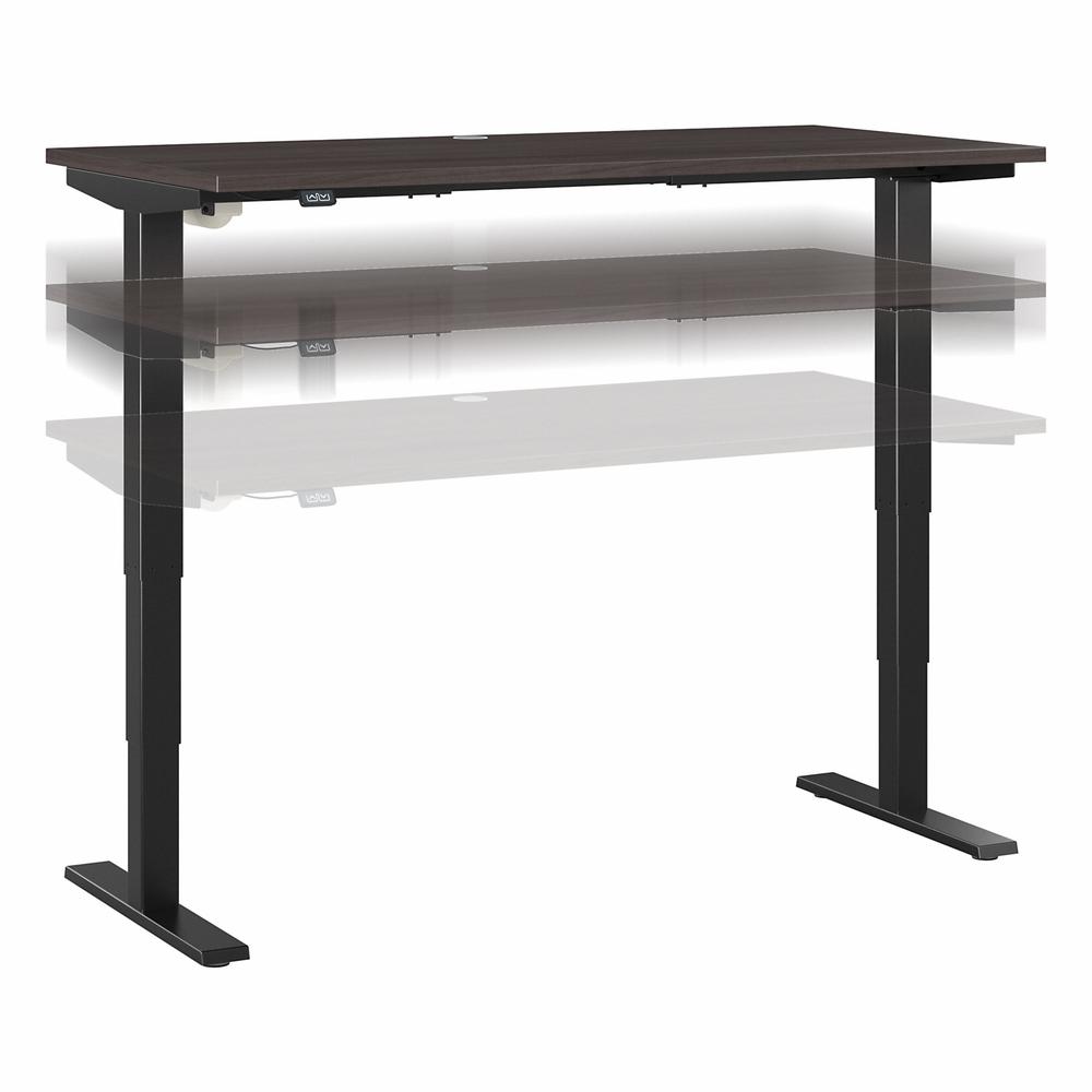 Move 40 Series by Bush Business Furniture 60W x 30D Electric Height Adjustable Standing Desk Storm Gray/Black Powder Coat. The main picture.