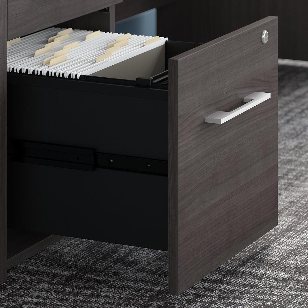 Bush Business Furniture Office 500 72W U Shaped Executive Desk with Drawers, Storm Gray. Picture 5