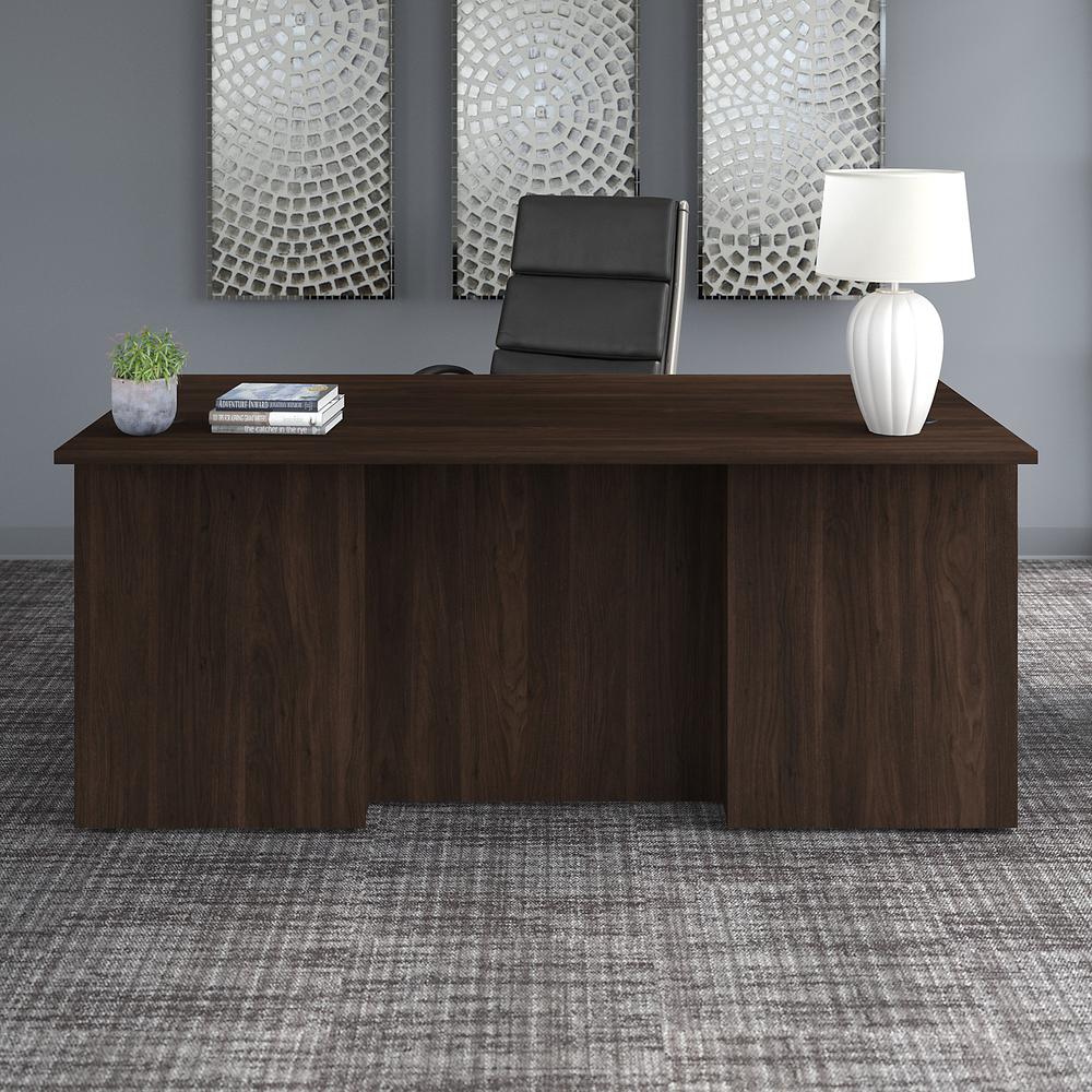 Bush Business Furniture Office 500 72W x 36D Executive Desk, Black Walnut. Picture 2