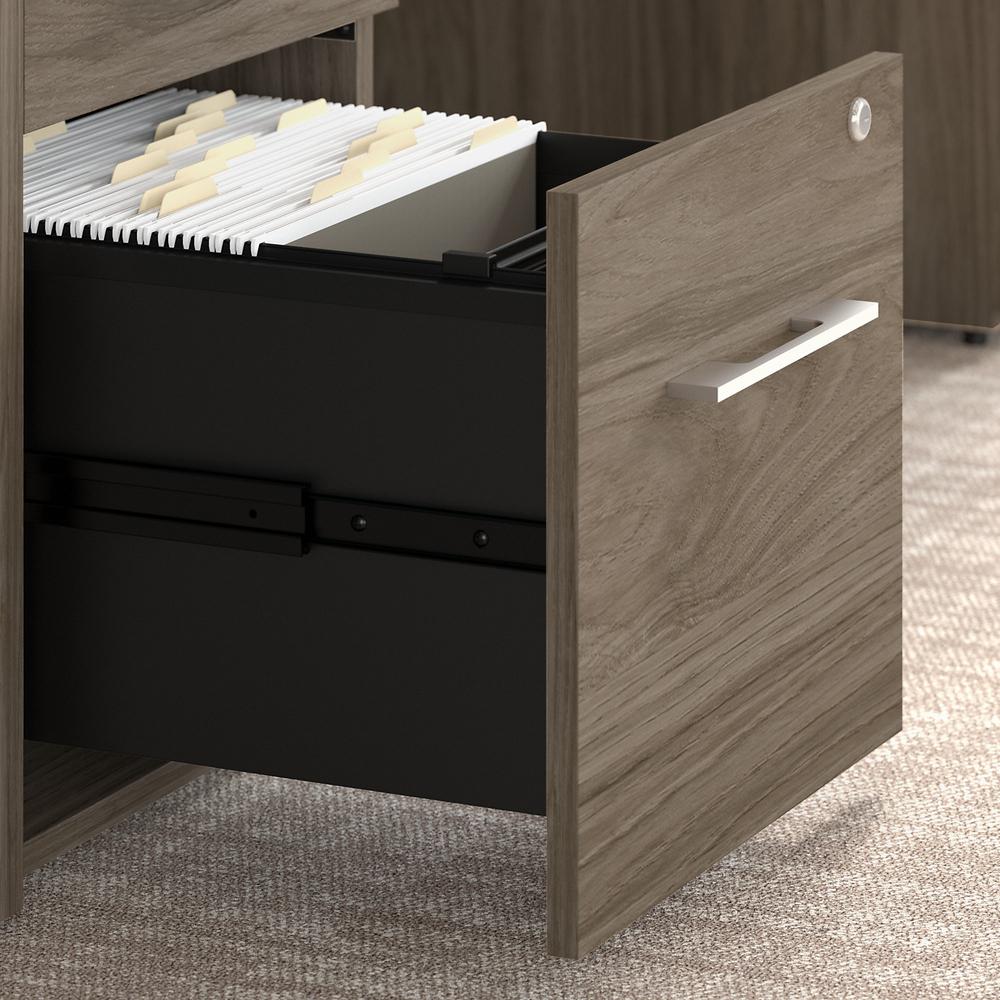 Bush Business Furniture Office 500 16W 3 Drawer File Cabinet - Assembled, Modern Hickory. Picture 3
