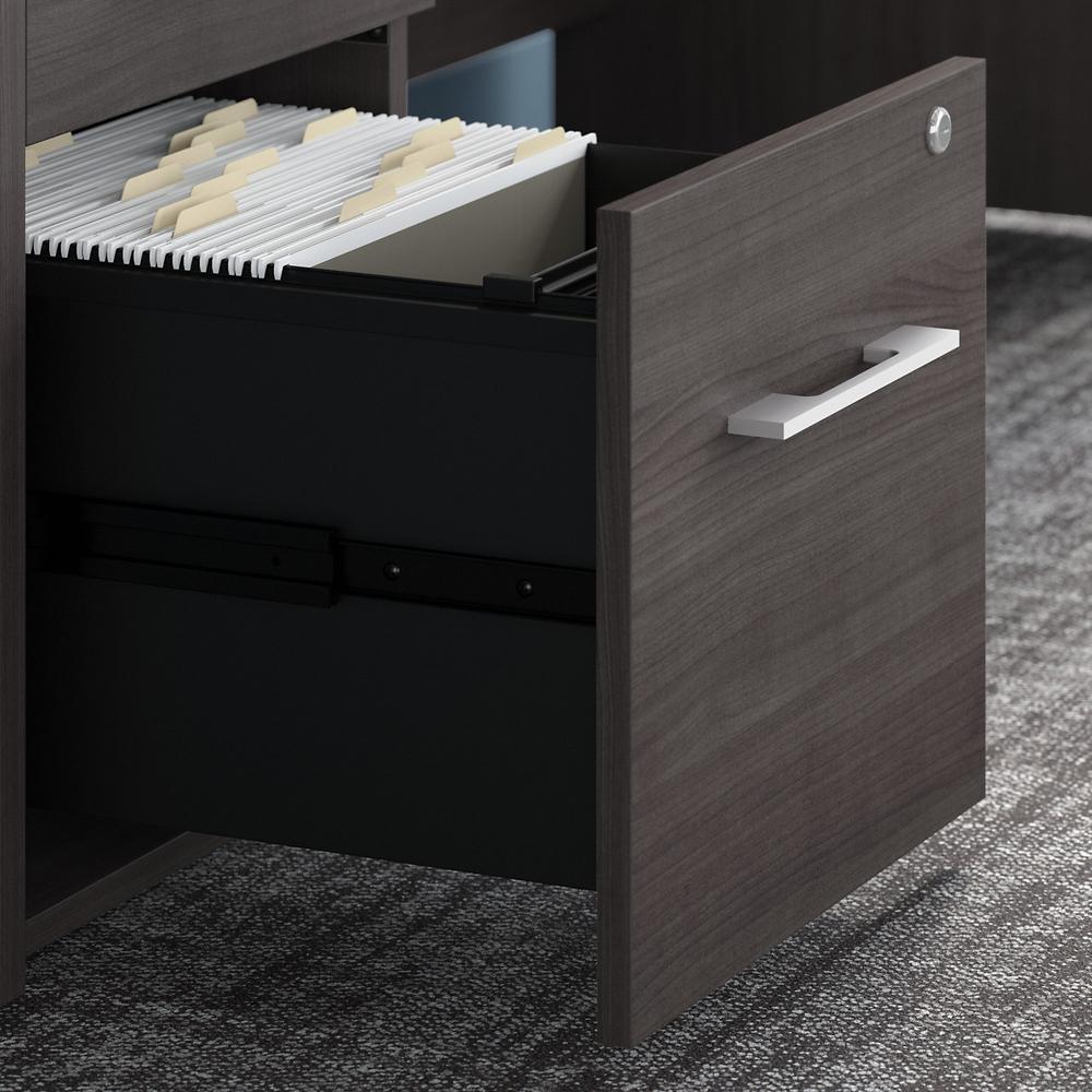 Bush Business Furniture Office 500 16W 3 Drawer File Cabinet - Assembled, Storm Gray. Picture 3
