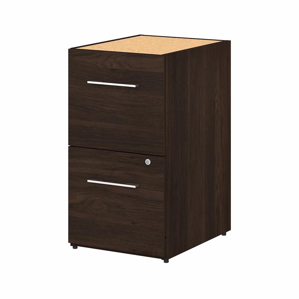 Bush Business Furniture Office 500 16W 2 Drawer File Cabinet - Assembled, Black Walnut. Picture 1