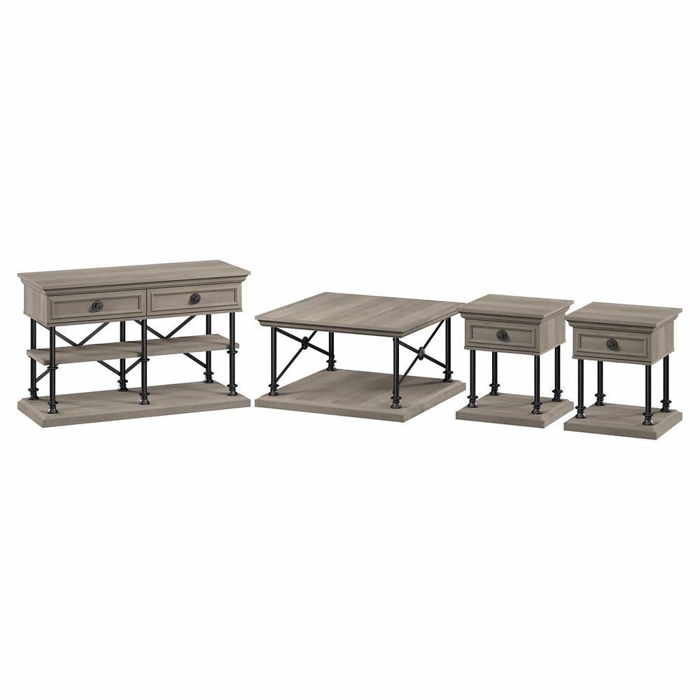 Bush Furniture Coliseum Square Coffee Table, Console Table, and Two End Tables. Picture 1