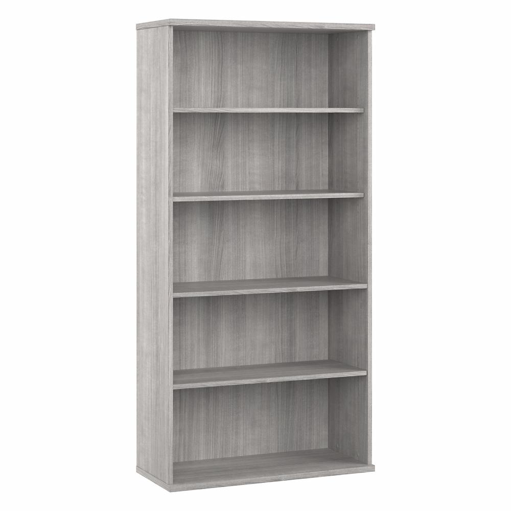 Bush Business Furniture Hybrid Tall 5 Shelf Bookcase - Platinum Gray. Picture 1