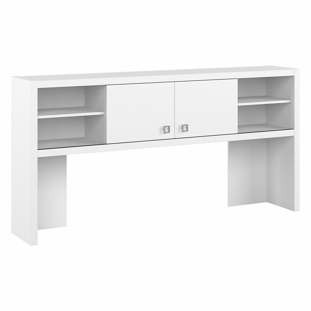 Echo 72W Desk Hutch in Pure White. Picture 1