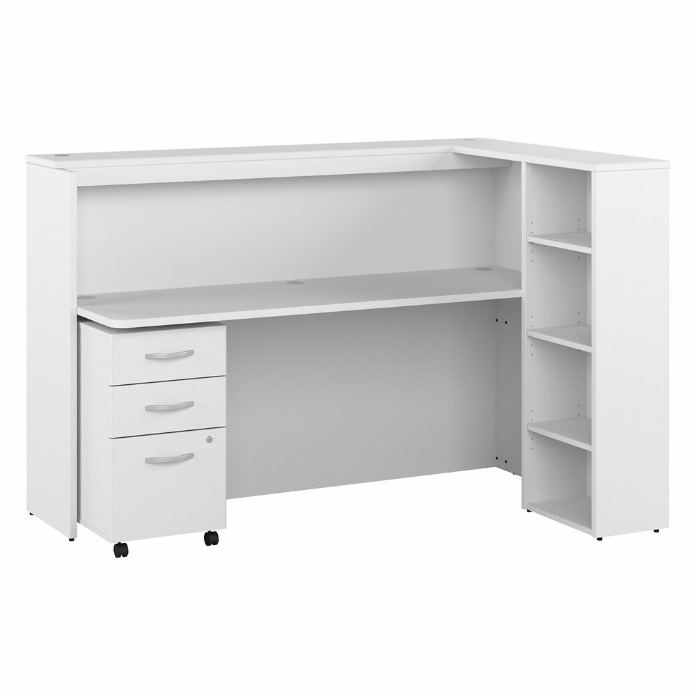 Bush Business Furniture Series C 72W Office Storage Cabinet with Doors and Shelves - Mocha Cherry. Picture 1