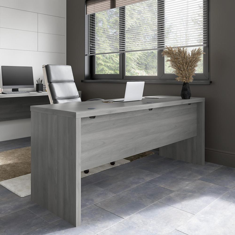 Office by kathy ireland® Echo 72W Computer Desk - Modern Gray. Picture 2