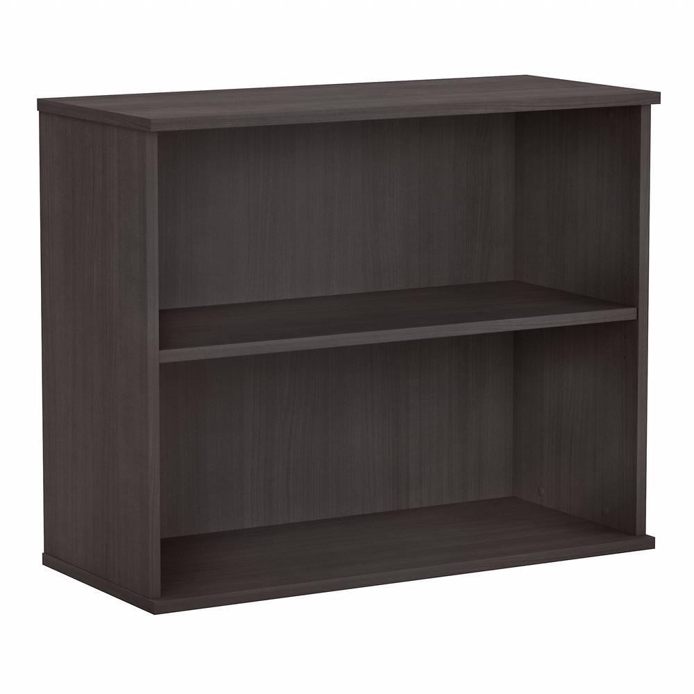 Bush Business Furniture Hybrid Small 2 Shelf Bookcase - Storm Gray. Picture 1